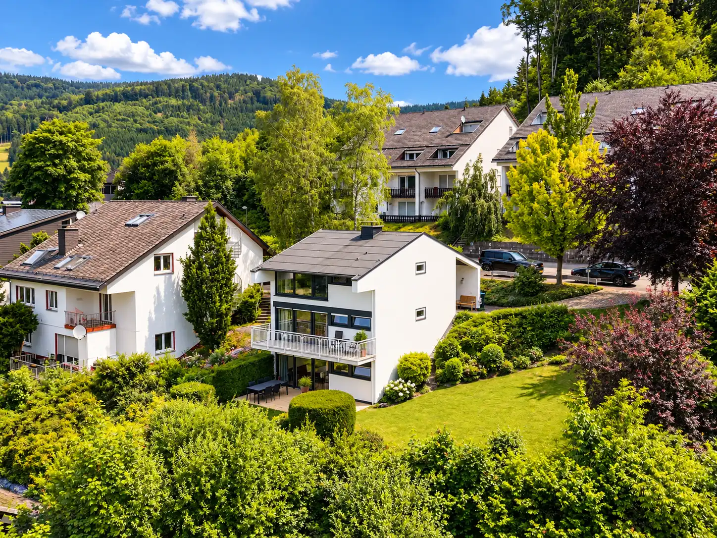 Rustige en groene omgeving rondom een vakantiewoning in Sauerland